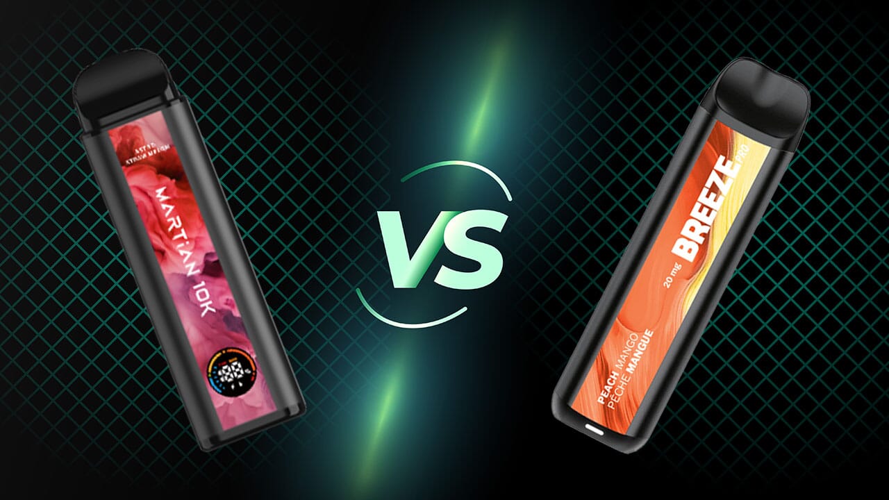 Marz Martian 10K Vape vs Breeze Pro: The Battle of Disposable Vapes