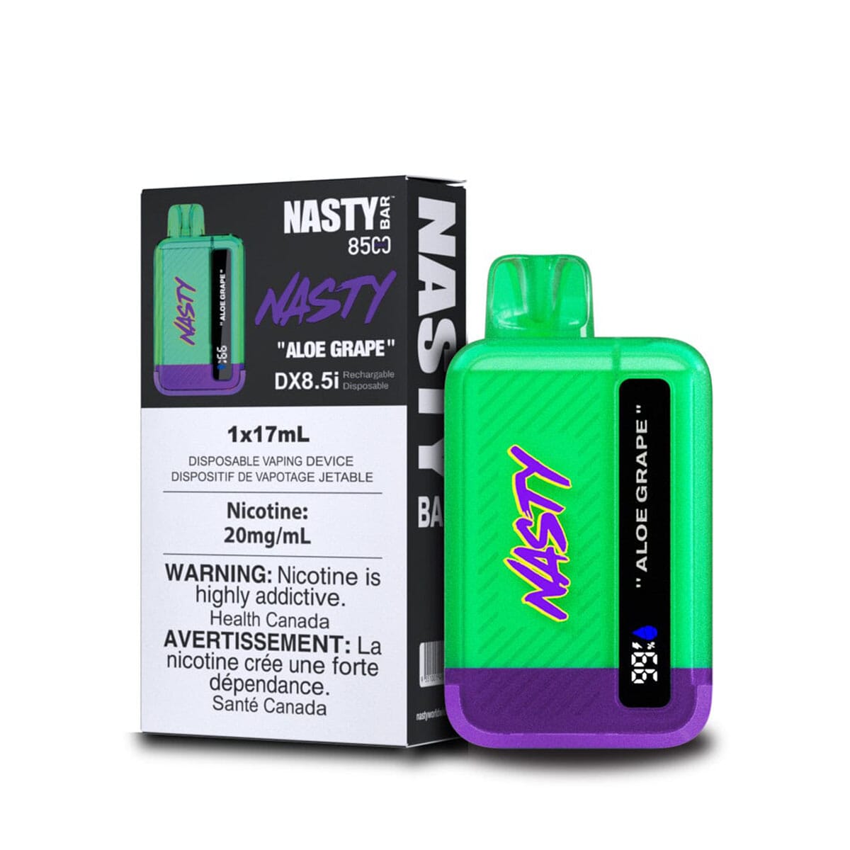 Nasty Bar 8500 Aloe Grape Disposable Vape Pen Disposable Nasty