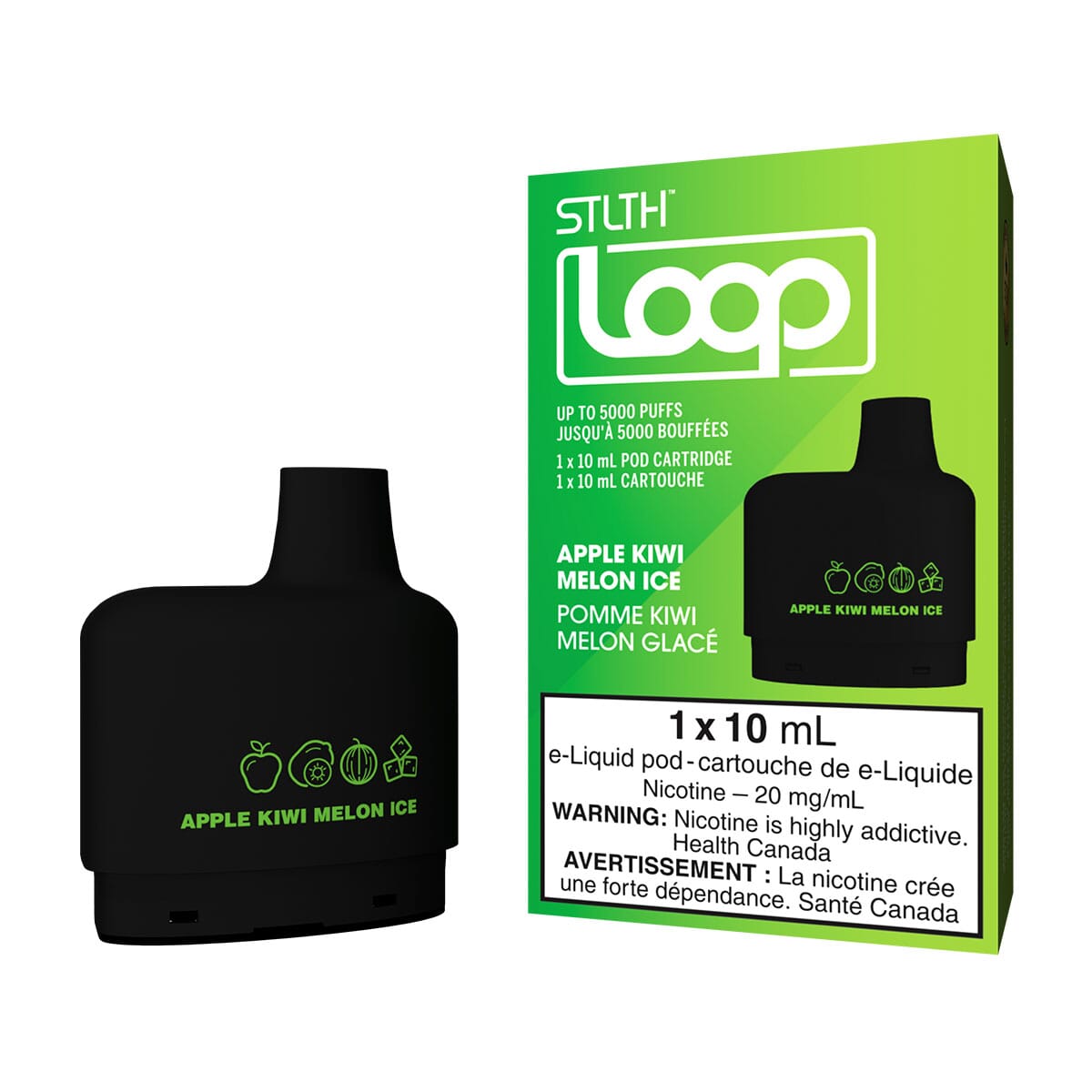STLTH Loop Apple Kiwi Melon Ice Disposable Vape Pod Disposable Loop