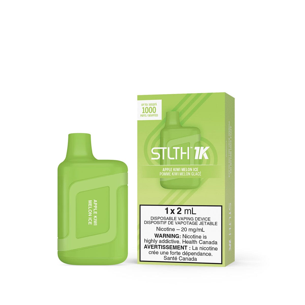 STLTH 1K Apple Kiwi Melon Ice Disposable Vape Disposable STLTH