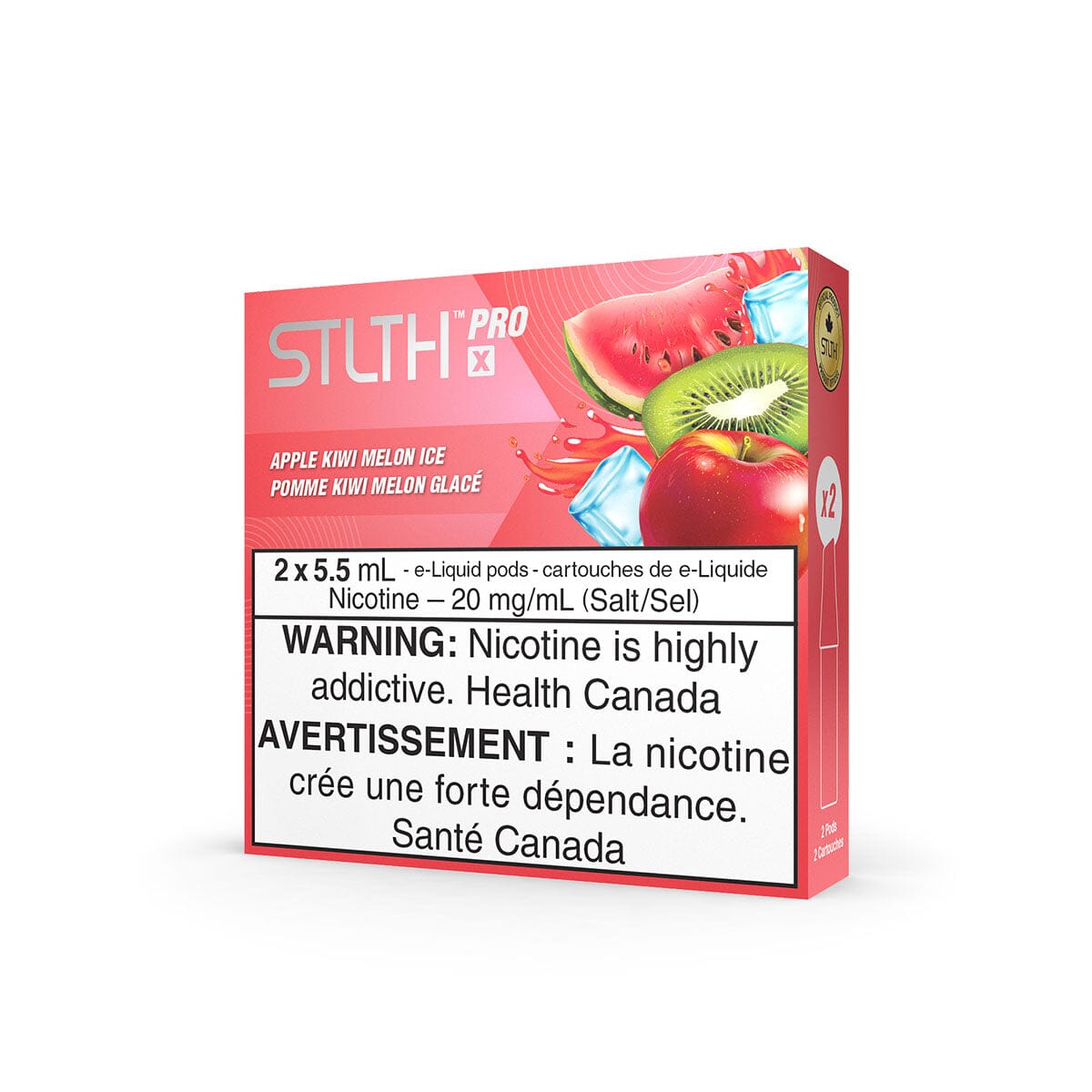 STLTH Pro X Apple Kiwi Melon Ice Vape Pods Pre-Filled Pod STLTH