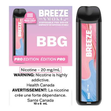 Breeze Pro Bbg Disposable Vape Pen Disposable Breeze Smoke 20mg/mL