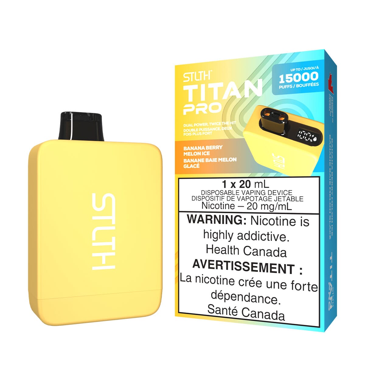 STLTH Titan Pro Banana Berry Melon Ice Disposable Vape Disposable STLTH