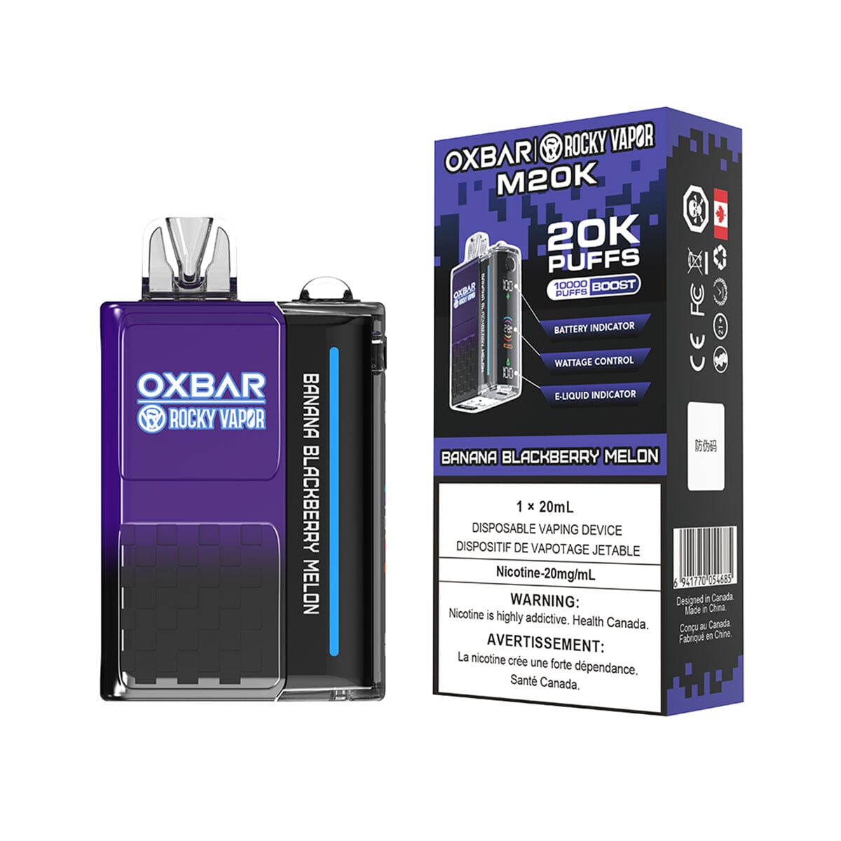 Oxbar M20K Banana Blackberry Melon Disposable Vape Disposable Oxbar
