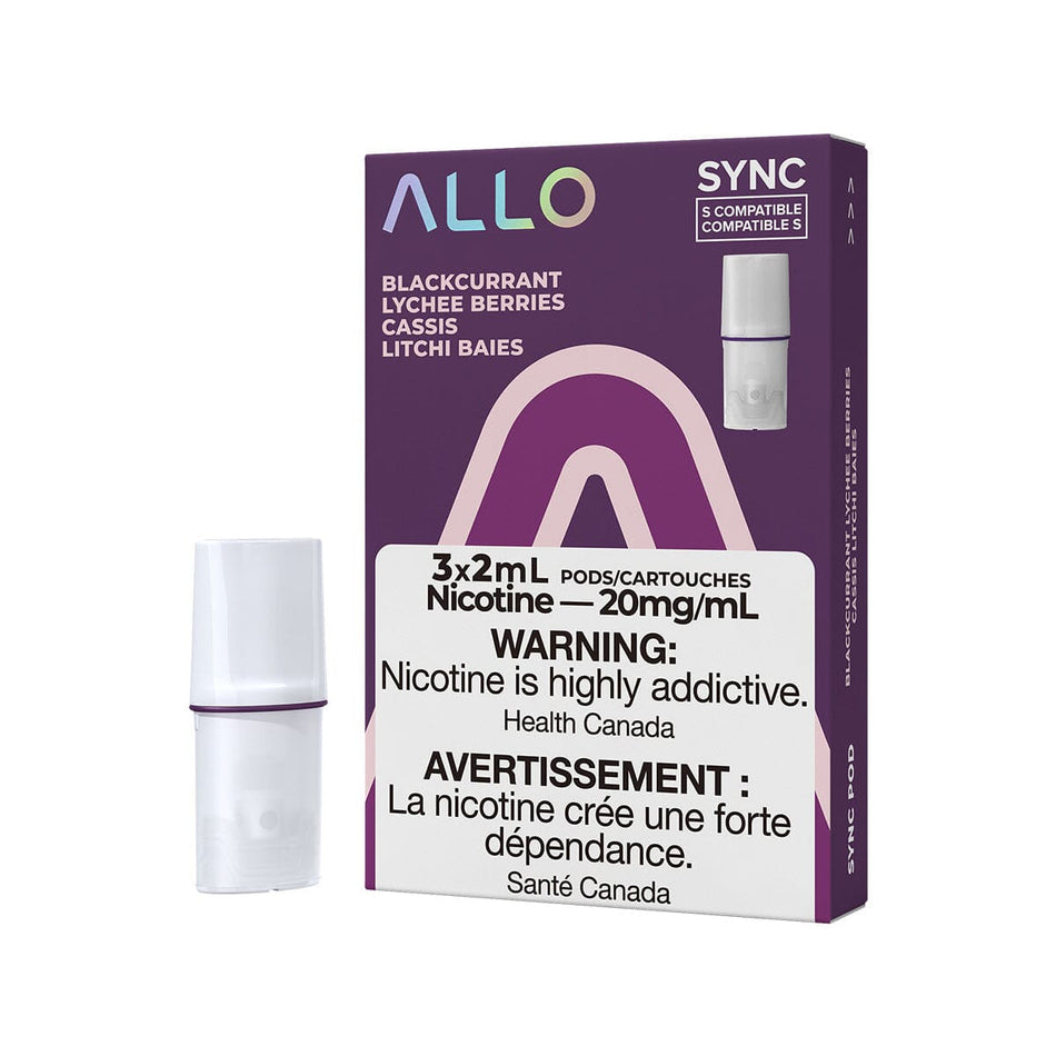 STLTH Compatible Allo Sync Blackcurrant Lychee Berries Vape Pods Pre-filled Pod Allo Sync