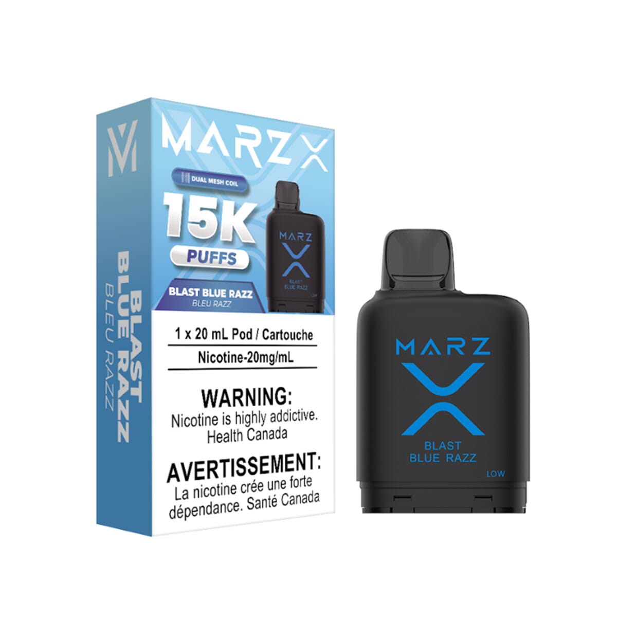Marz X 15K Blast Blue Razz Disposable Pod Disposable Marz