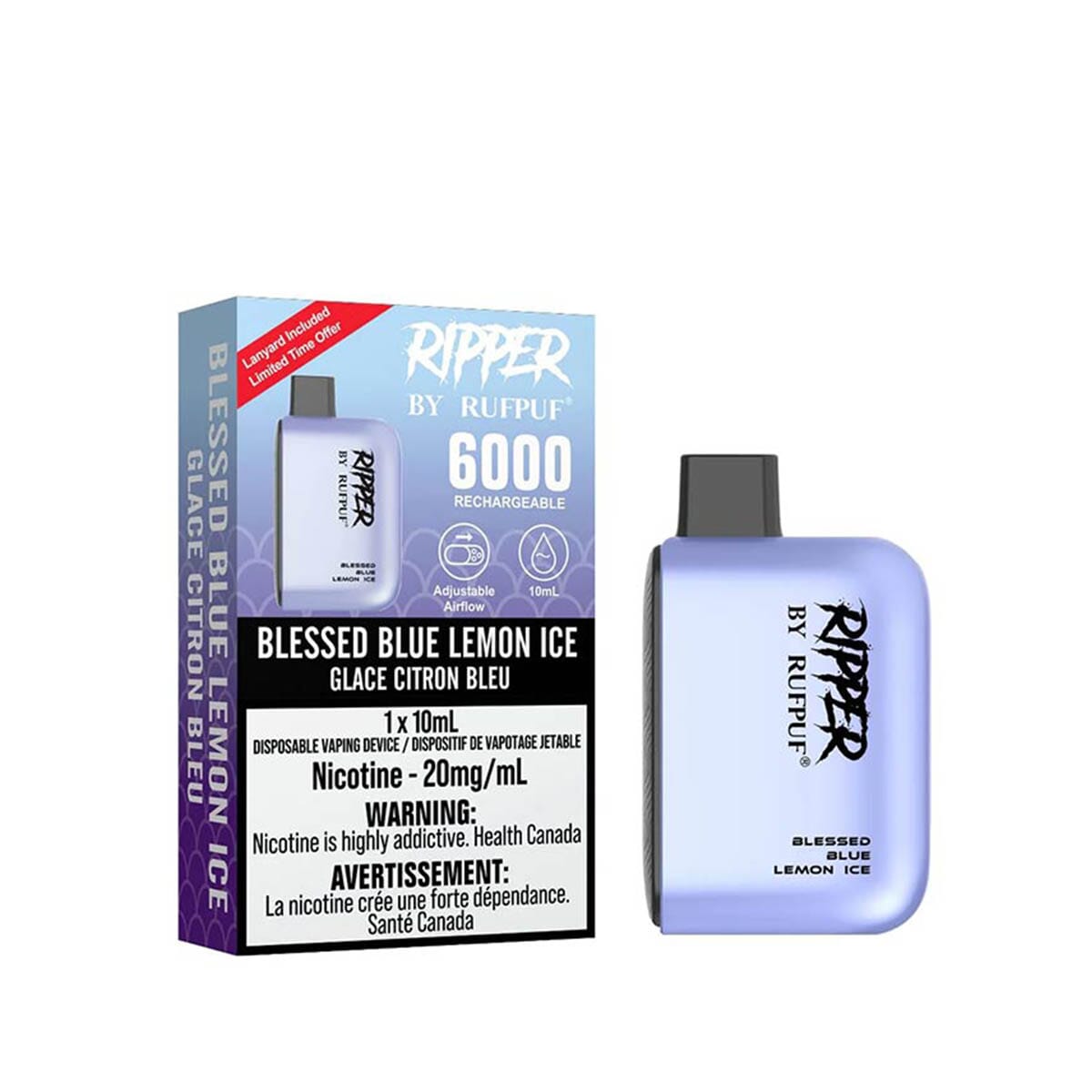 Gcore RUFPUF 6000 Blessed Blue Lemon Ice Disposable Vape Pen Disposable Gcore RUFPUF 6000