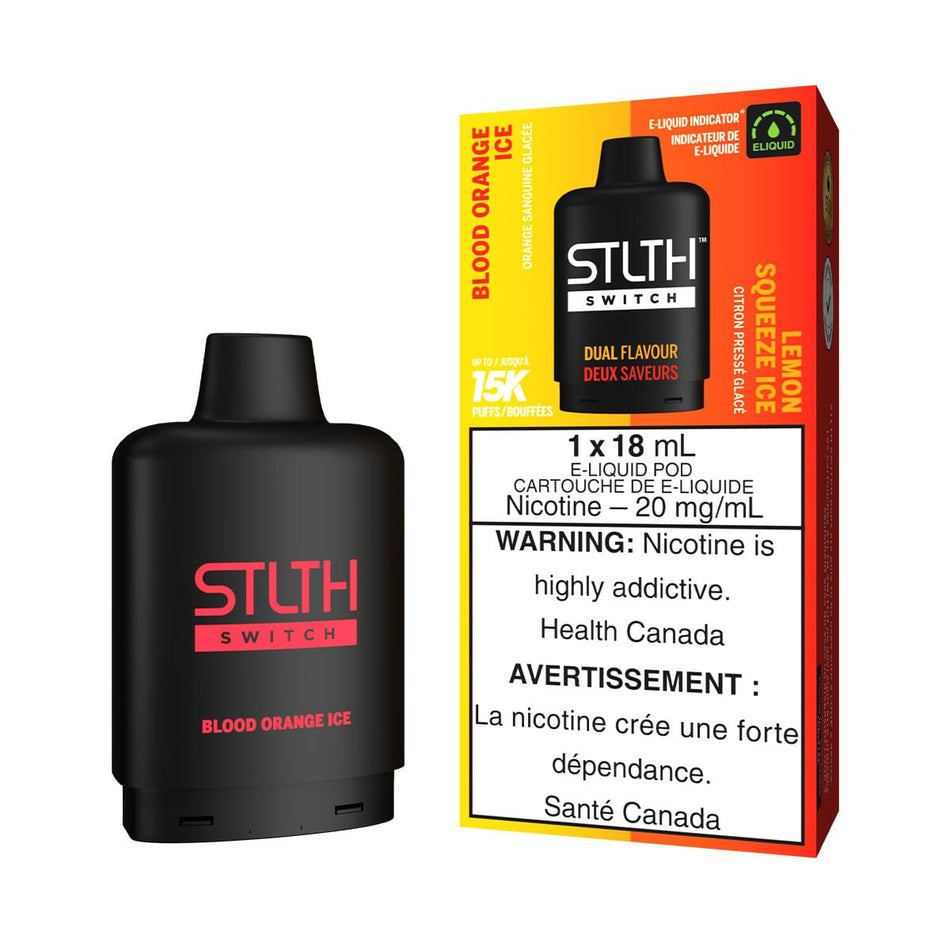 STLTH Switch Blood Orange Ice and Lemon Squeeze Ice Disposable Vape Pod Disposable STLTH
