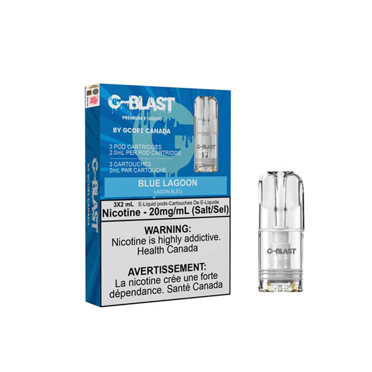 Stlth Compatible G-Blast Blue Lagoon Vape Pods Pre-filled Pod Gcore