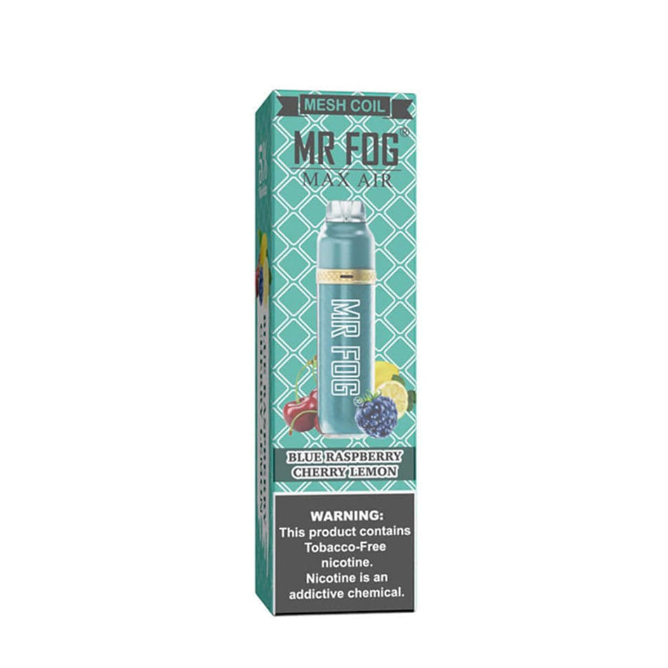 Mr. Fog Max Air Blue Raspberry Cherry Lemon Disposable Vape Pen Disposable Mr. Fog Max Air