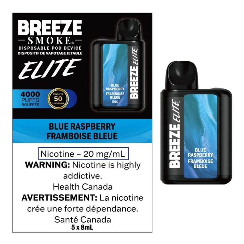 Breeze Elite 4000 Blue Raspberry Disposable Vape Pen Disposable Breeze