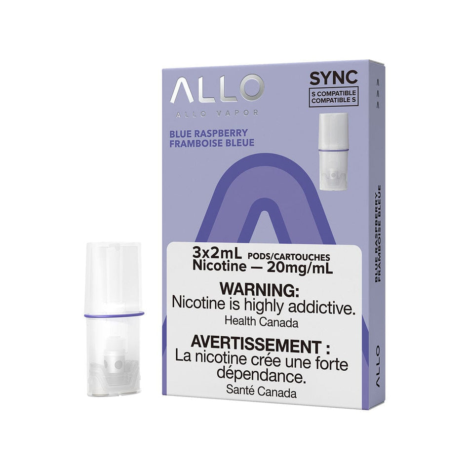 STLTH Compatible Allo Sync Blue Raspberry Vape Pods Pre-filled Pod Allo Sync