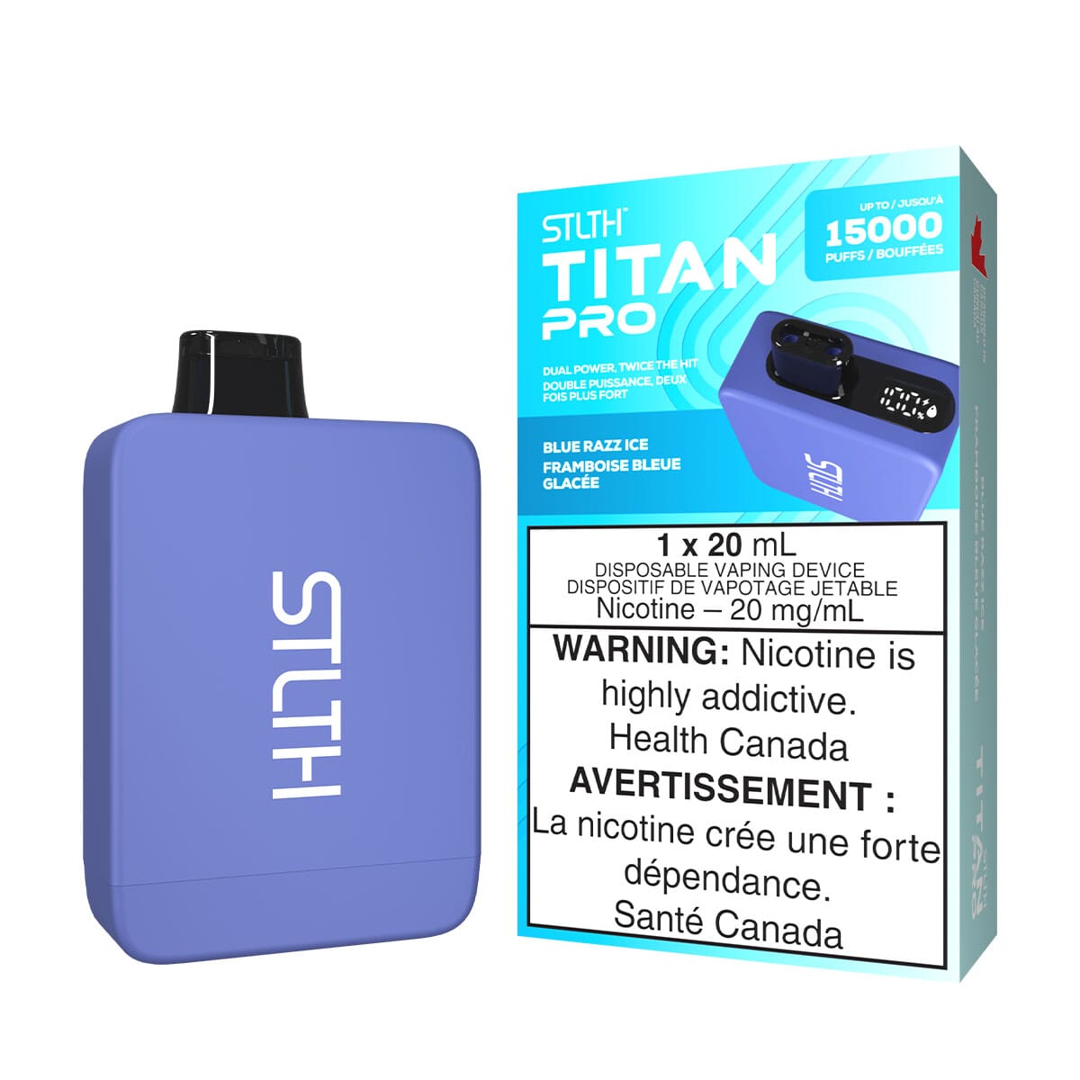 STLTH Titan Pro Blue Razz Ice Disposable Vape Disposable STLTH