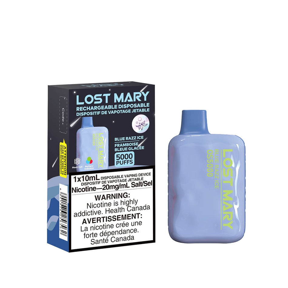 Lost Mary OS5000 Blue Razz Ice Disposable Vape Pen Disposable Lost Mary