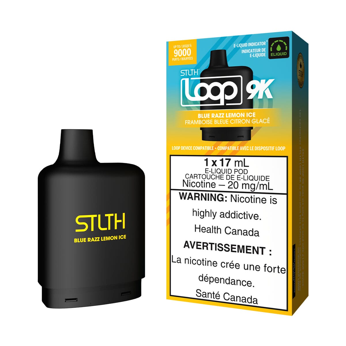STLTH Loop 2 Blue Raz Lemon Ice Disposable Vape Pod Disposable Loop 2