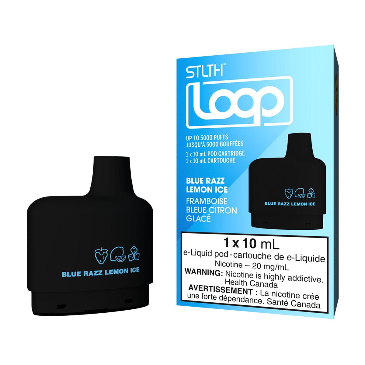 STLTH Loop Blue Razz Lemon Ice Disposable Vape Pod Disposable Loop