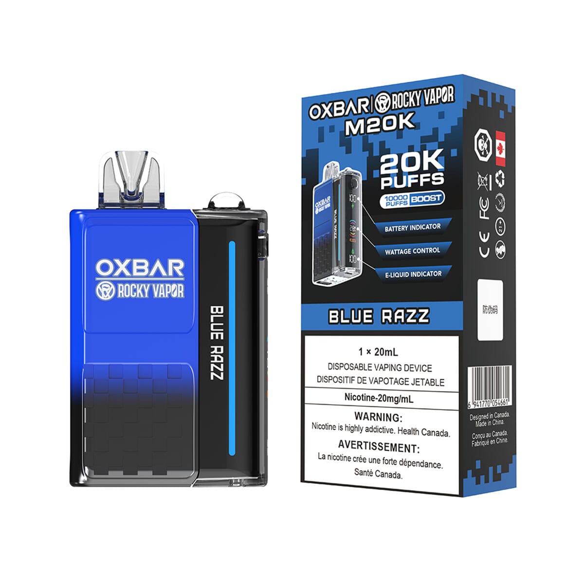 Oxbar M20K Blue Razz Disposable Vape Disposable Oxbar