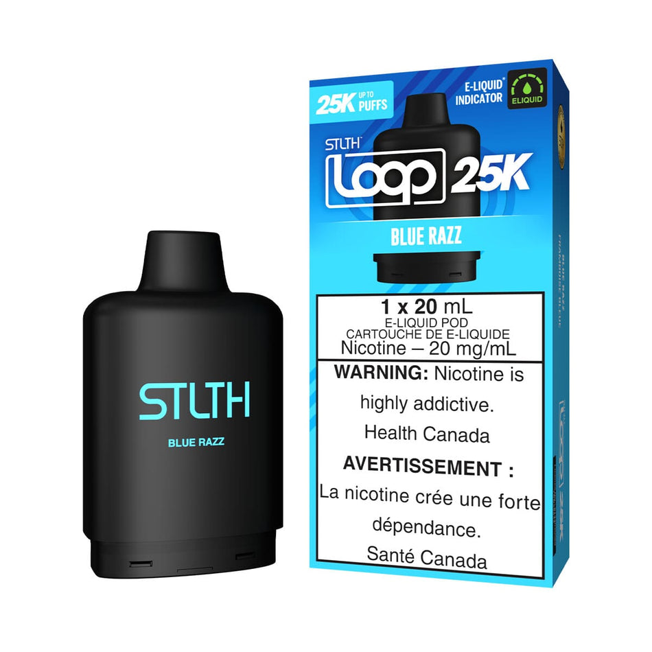 STLTH Loop 25K Blue Razz Disposable Vape Pod Disposable STLTH