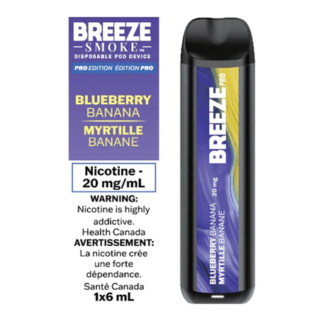 Breeze Pro Blueberry Banana Disposable Vape Pen Disposable Breeze Smoke 20mg/mL