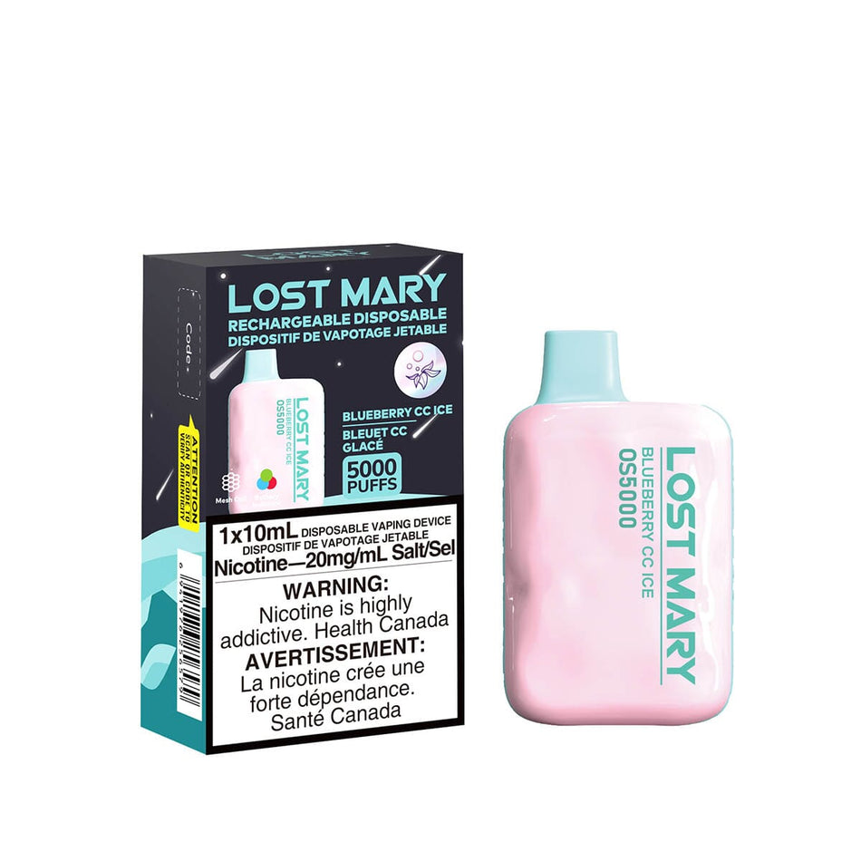 Lost Mary OS5000 Blueberry CC Ice Disposable Vape Pen Disposable Lost Mary