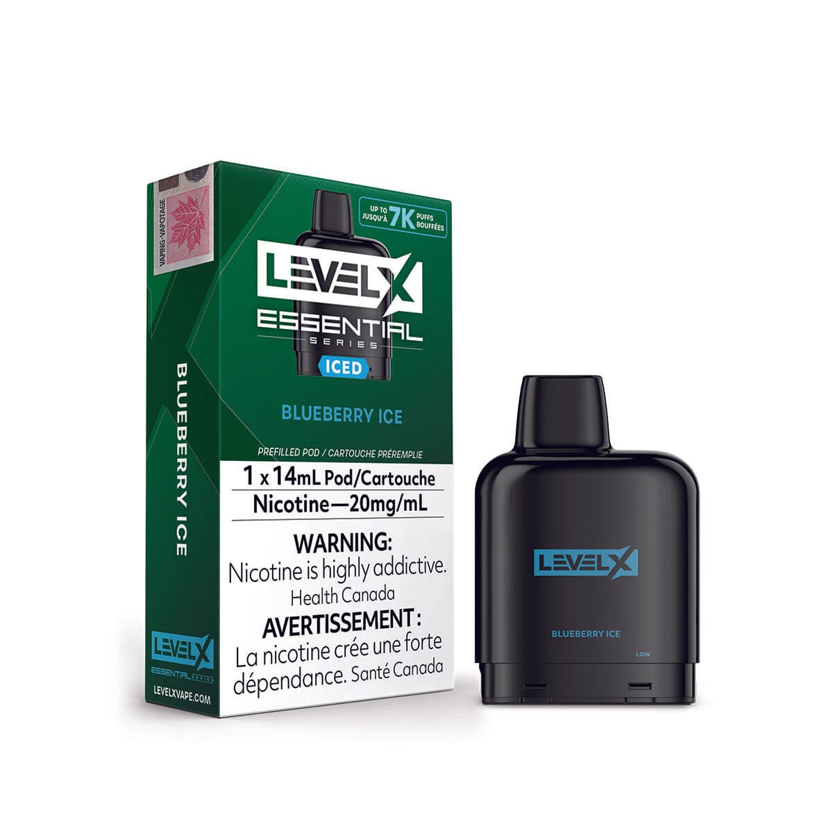 Level X Essential Series Blueberry Ice Disposable Vape Pod Disposable Level X