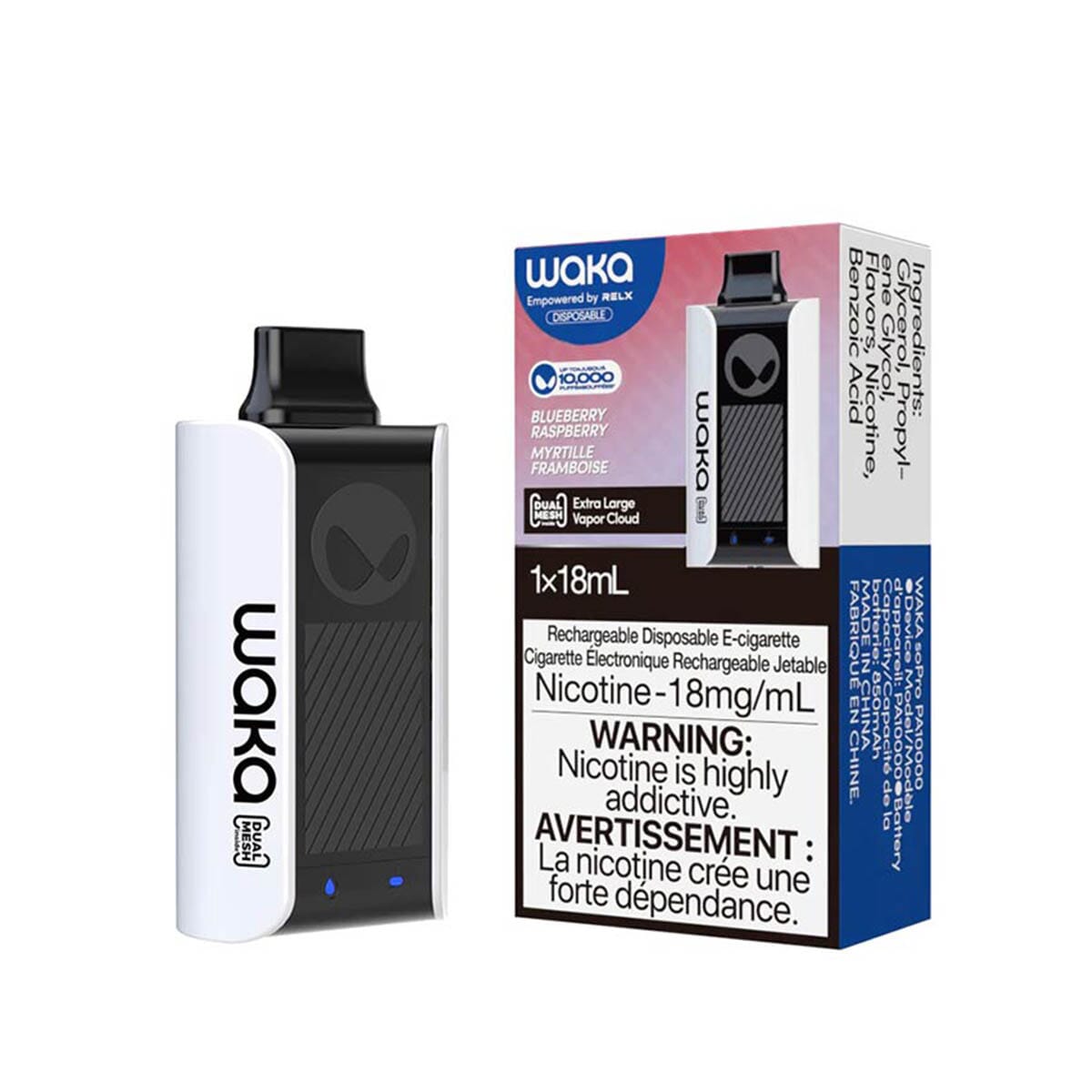 WAKA SoPro PA10000 Blueberry Raspberry Disposable Vape Pen | VapeMeet