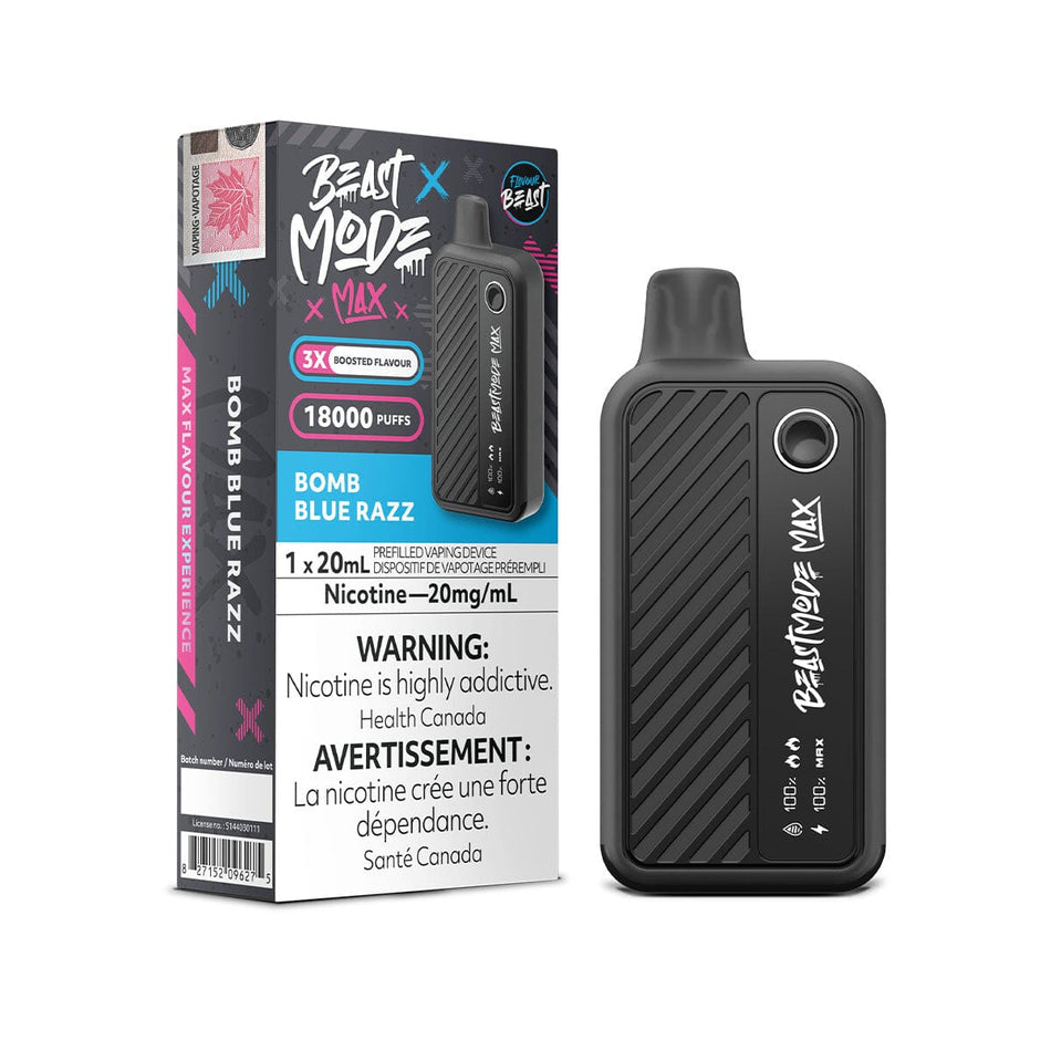 Flavour Beast Beast Mode Max Bomb Blue Razz Iced Disposable Vape Disposable Flavour Beast