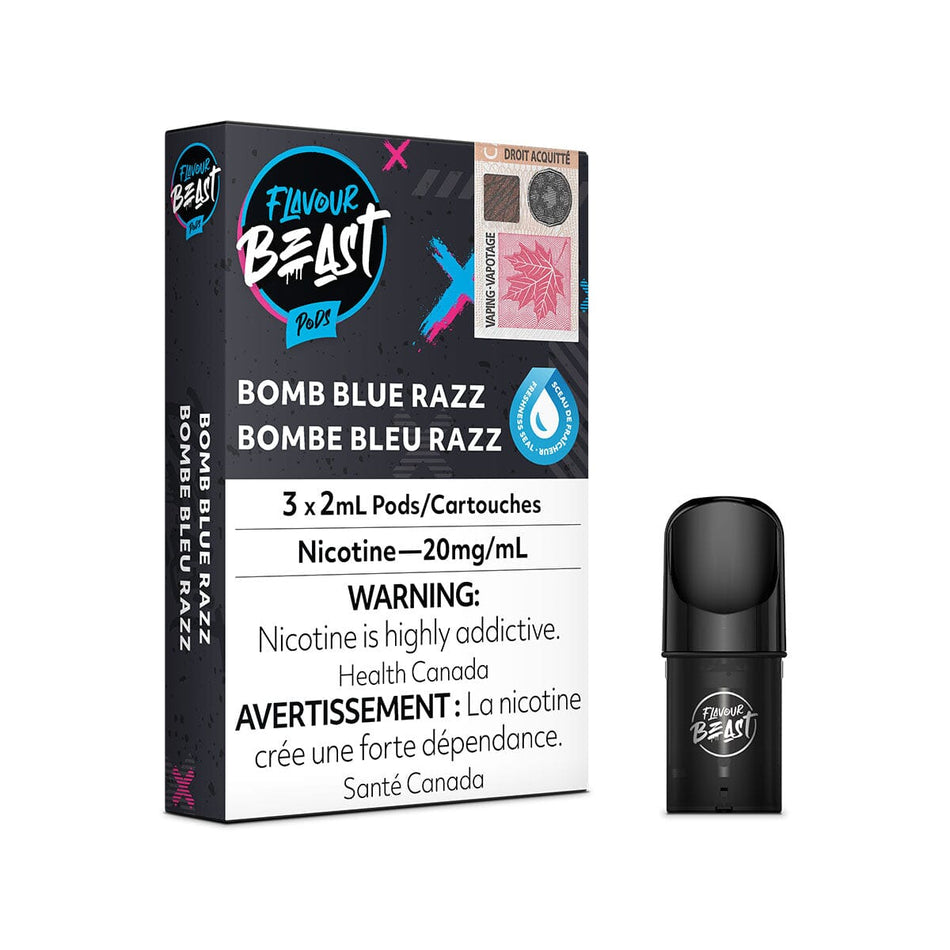 STLTH Compatible Flavour Beast Bomb Blue Razz Vape Pods Pre-filled Pod Flavour Beast