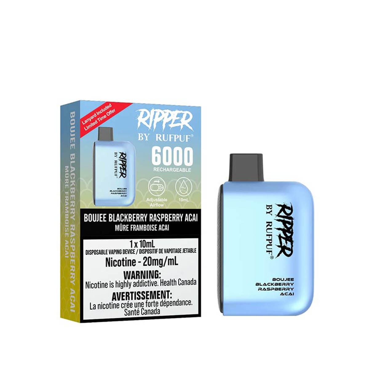 Gcore RUFPUF 6000 Boujee Blackberry Raspberry Acai Disposable Vape Pen Disposable Gcore RUFPUF 6000