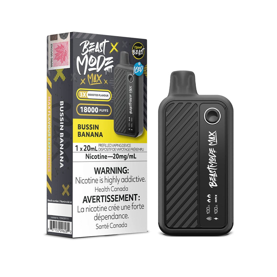 Flavour Beast Beast Mode Max Bussin Banana Iced Disposable Vape Disposable Flavour Beast