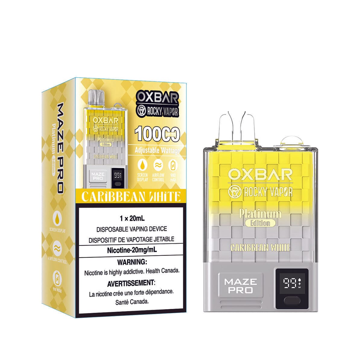 Oxbar Maze Pro Caribbean White Disposable Vape Pen Disposable Oxbar