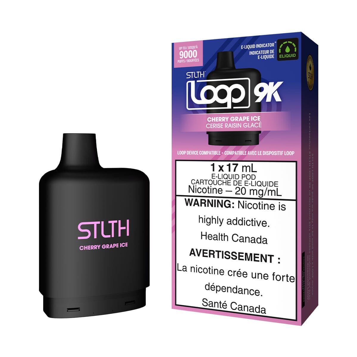 STLTH Loop 2 Cherry Grape Ice Disposable Vape Pod Disposable Loop 2