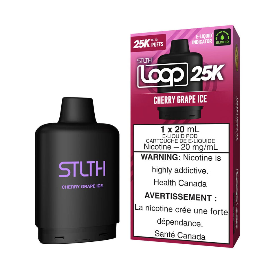 STLTH Loop 25K Cherry Grape Ice Disposable Vape Pod Disposable STLTH