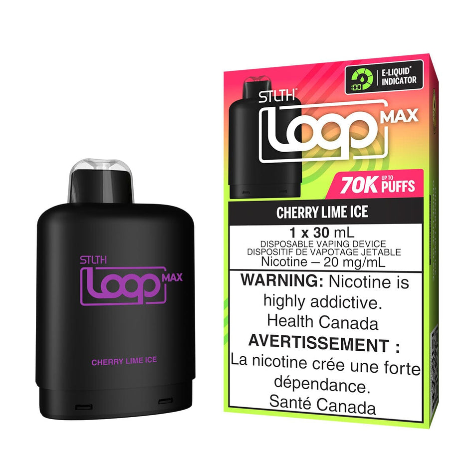 STLTH Loop MAX Cherry Lime Ice Disposable Vape Pod Disposable STLTH