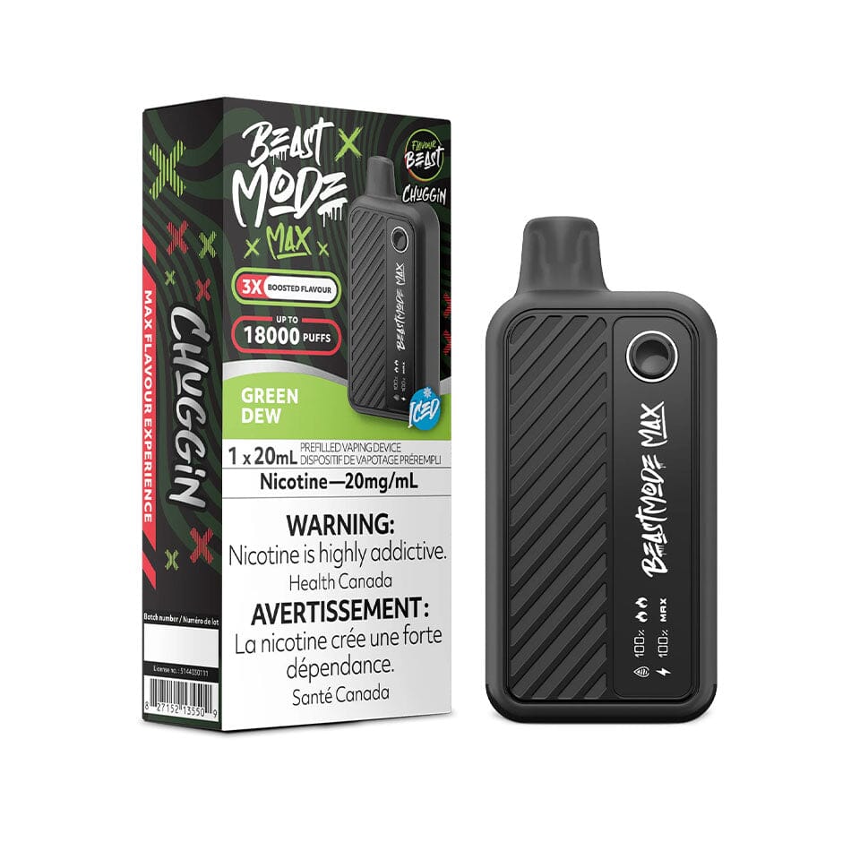 Flavour Beast Beast Mode Max Chuggin' Green Dew Disposable Vape Disposable Flavour Beast