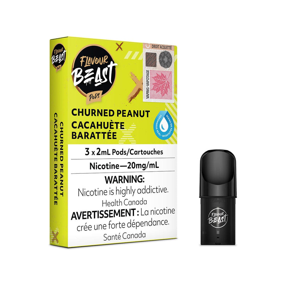 STLTH Compatible Flavour Beast Churned Peanut Vape Pods Pre-filled Pod Flavour Beast