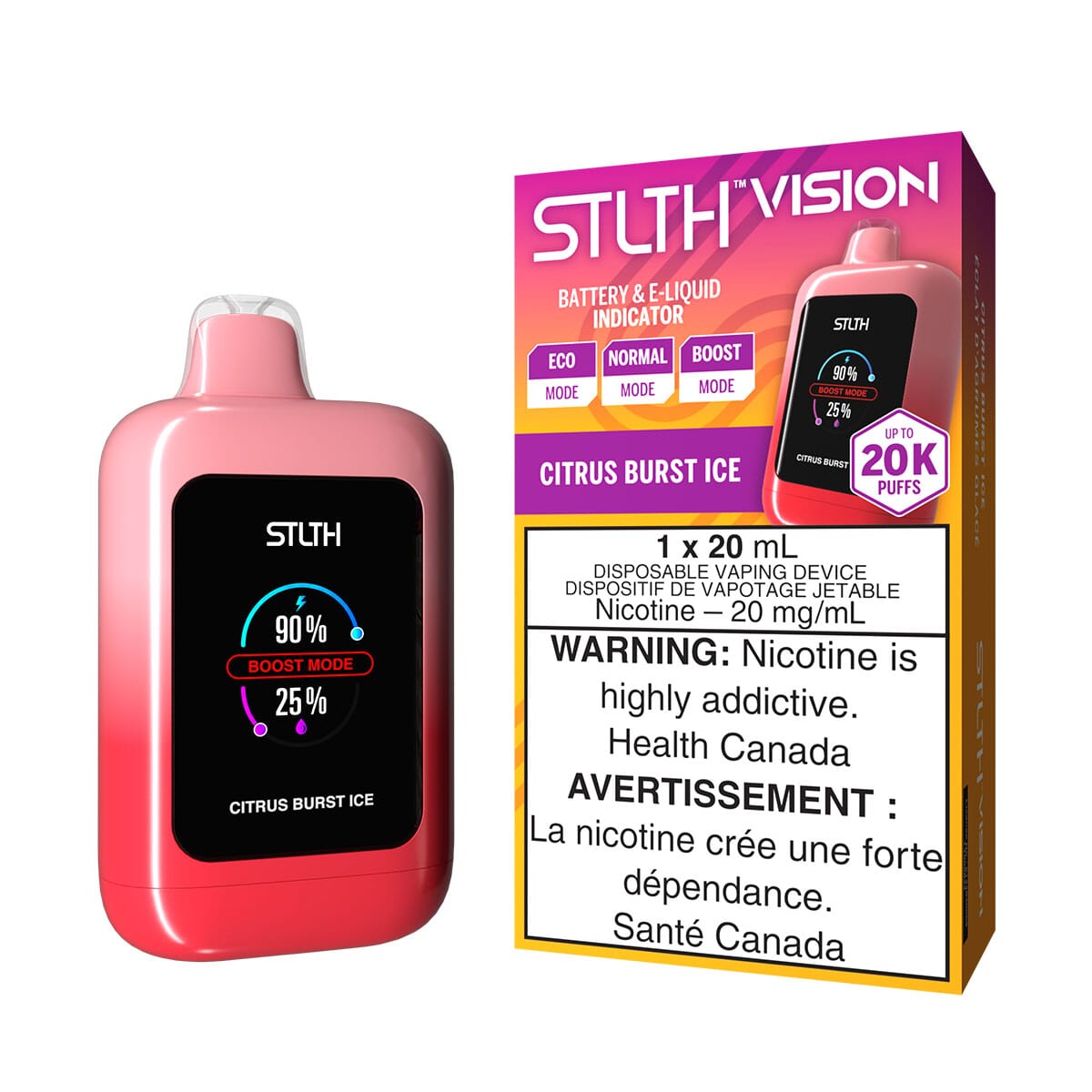 STLTH Vision Citrus Burst Ice Disposable Vape Disposable STLTH