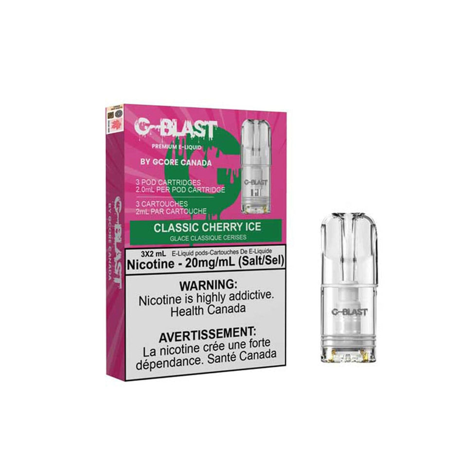 Stlth Compatible G-Blast Classic Cherry Ice Vape Pods Pre-filled Pod Gcore