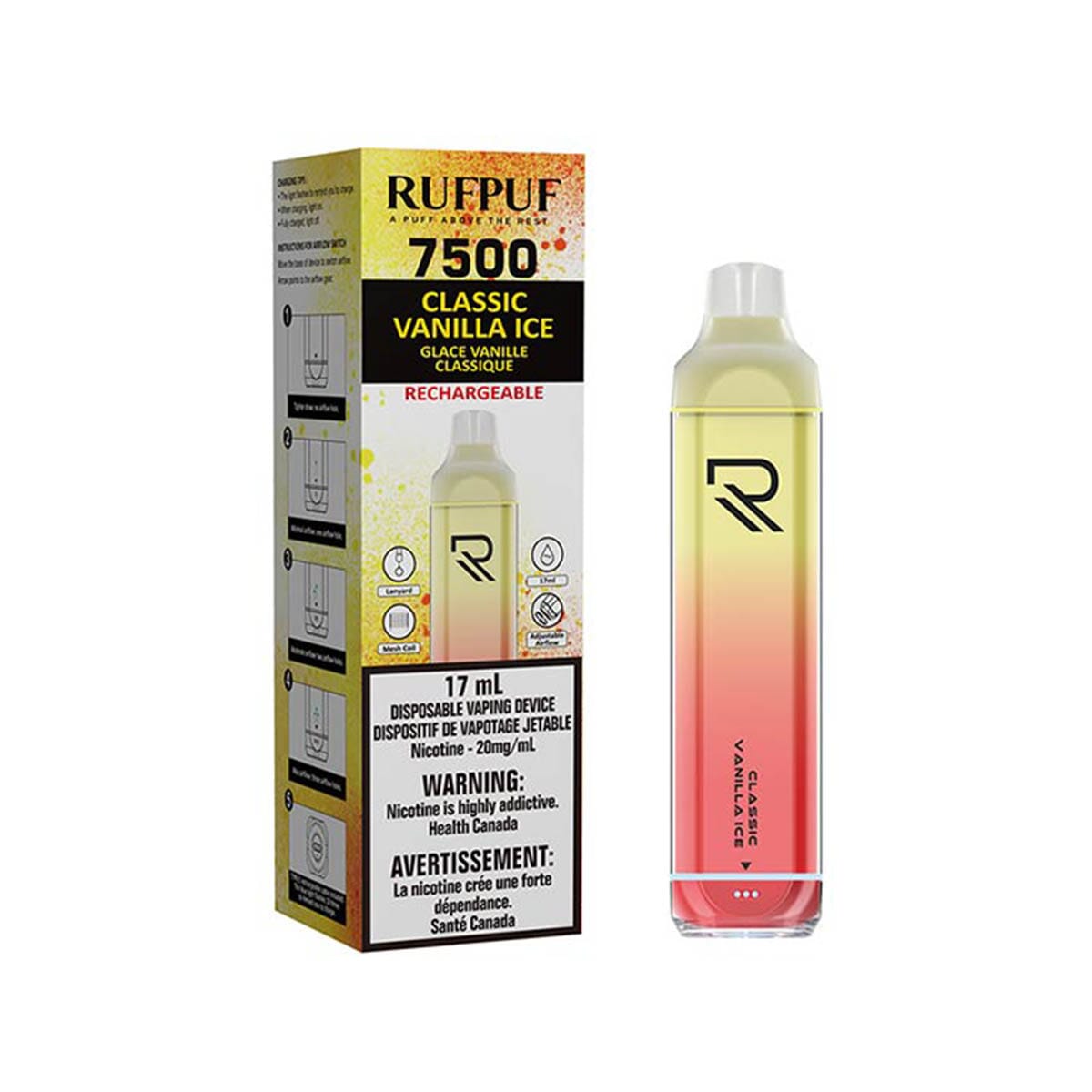Gcore RUFPUF 7500 Classic Vanilla Ice Disposable Vape Pen Disposable Gcore RUFPUF 7500