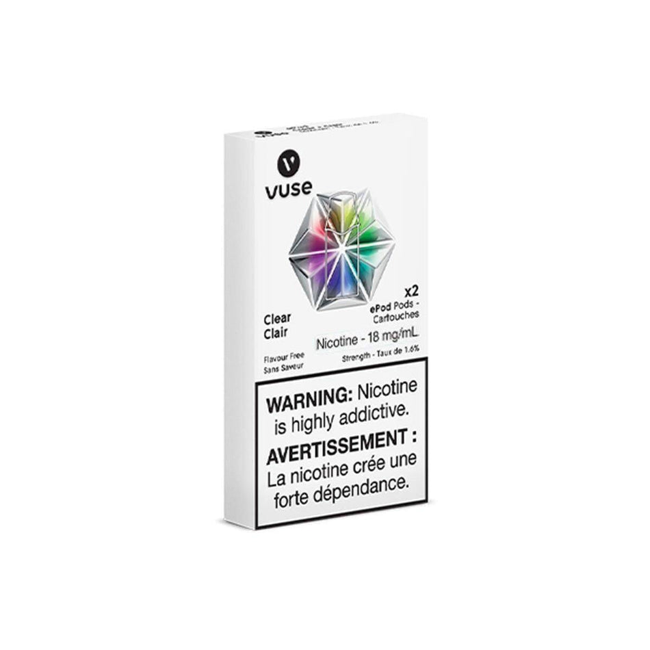 Vuse Clear Vape Pods Pre-filled Pod Vuse