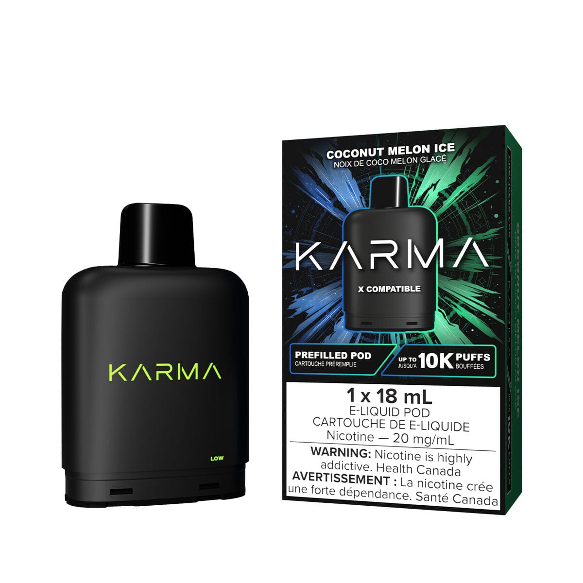 Level X Karma Coconut Melon Ice Disposable Vape Pod Disposable Level X