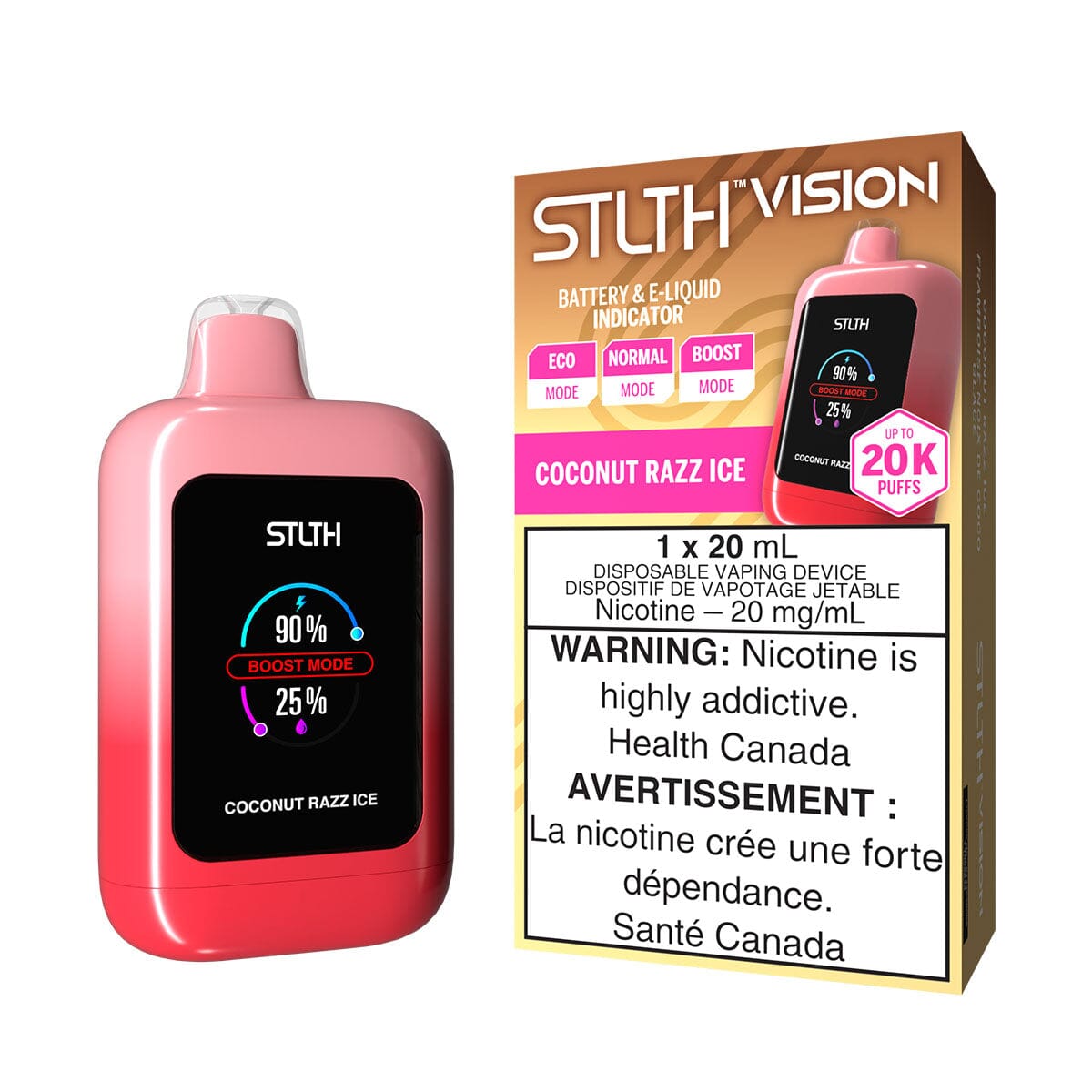 STLTH Vision Coconut Razz Ice Disposable Vape Disposable STLTH