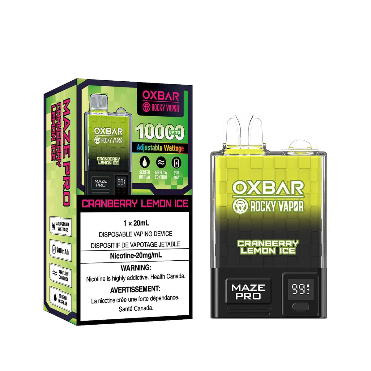 Oxbar Maze Pro Cranberry Lemon Ice Disposable Vape Pen Disposable Oxbar