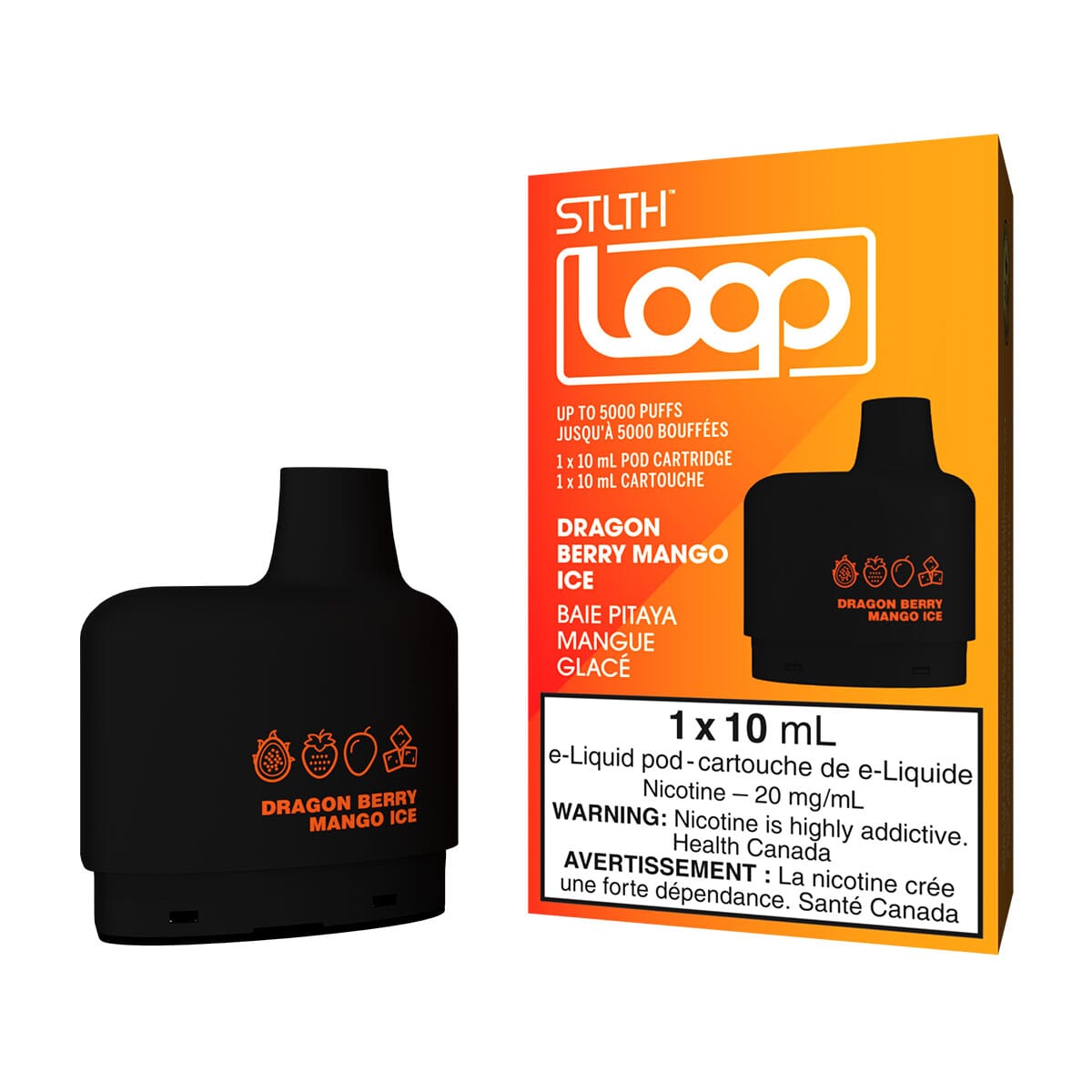 STLTH Loop Dragon Berry Mango Ice Disposable Vape Pod Disposable Loop