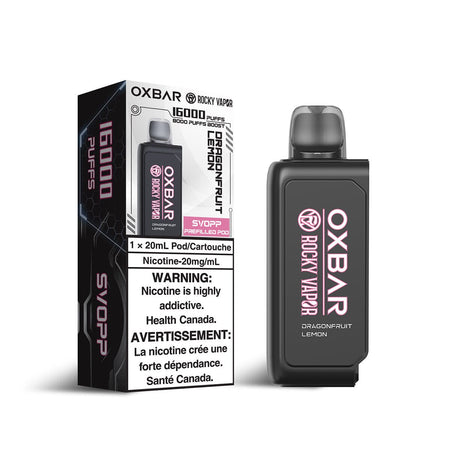 Svopp Rocky Vapor Oxbar Dragonfruit Lemon Disposable Vape Pod Disposable Oxbar