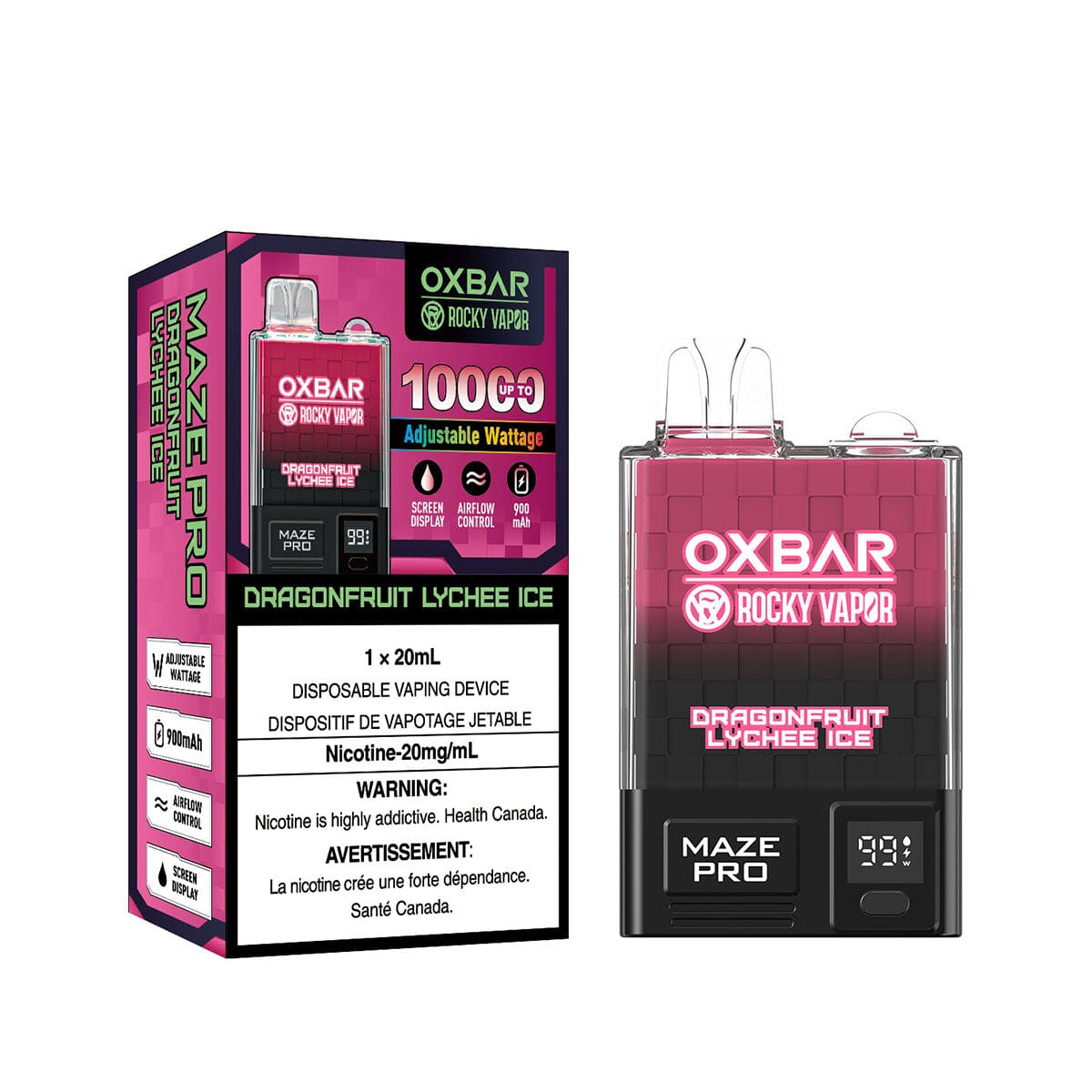 Oxbar Maze Pro Dragon Fruit Lychee Ice Disposable Vape Pen Disposable Oxbar
