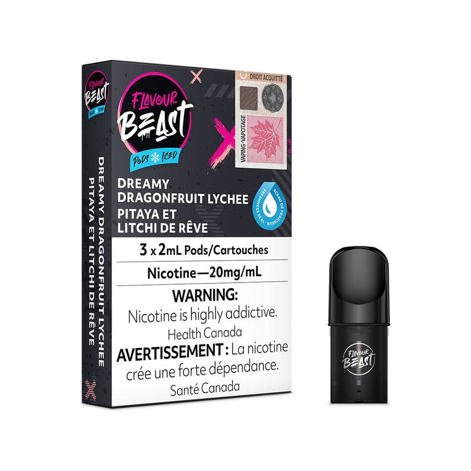 STLTH Compatible Flavour Beast Dreamy Dragonfruit Lychee Iced Vape Pods Pre-filled Pod Flavour Beast