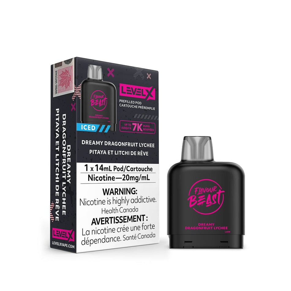 Flavour Beast Level X Dreamy Dragonfruit Lychee Disposable Vape Pod Disposable Flavour Beast