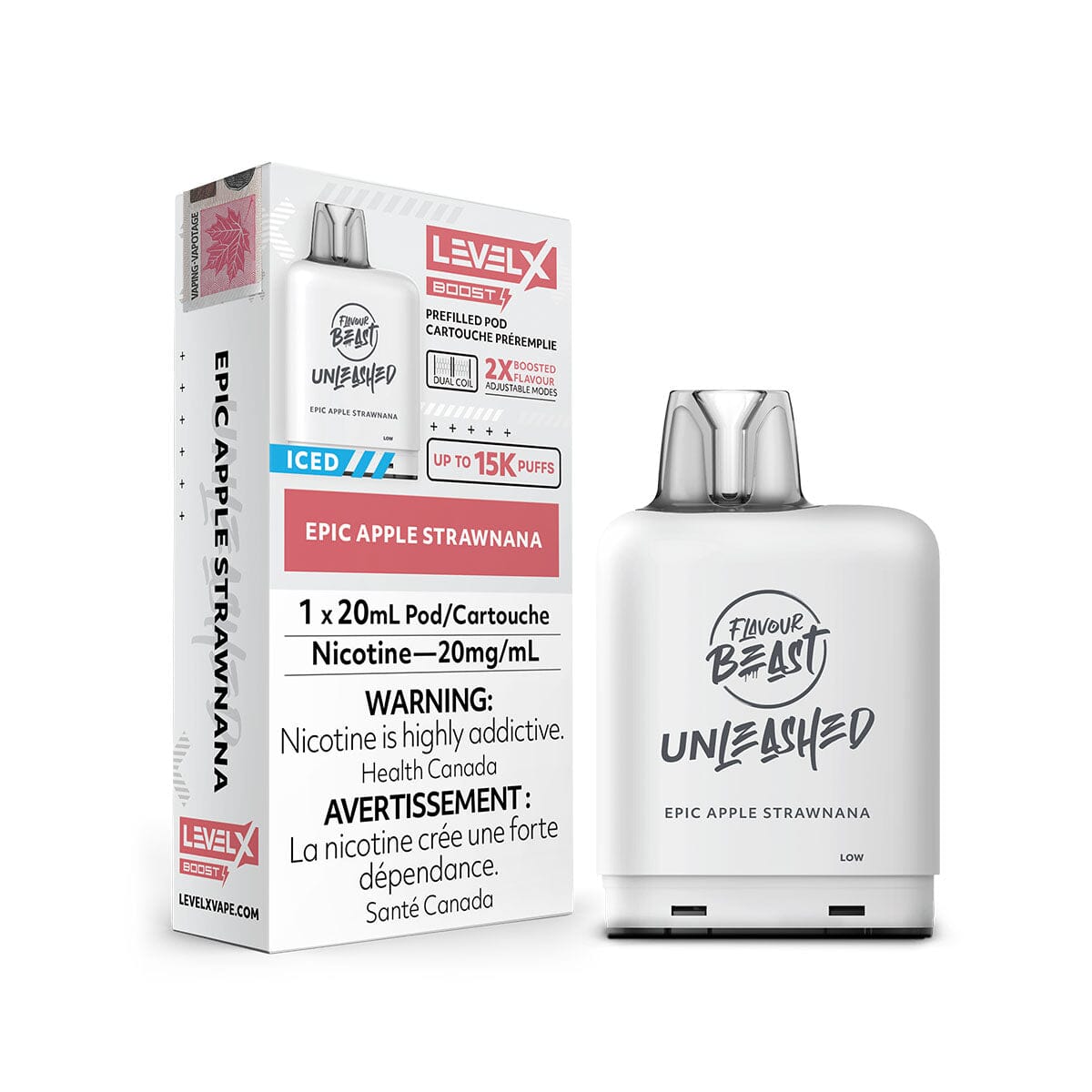 Level X Flavour Beast Unleashed Boost Epic Apple Strawnana Disposable Vape Pod Disposable Level X