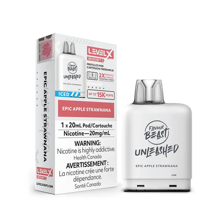 Level X Flavour Beast Unleashed Boost Epic Apple Strawnana Disposable Vape Pod Disposable Level X